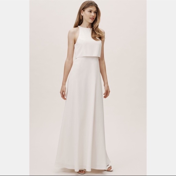 BHLDN Jill Stuart Iva Maxi Crepe Gown - Picture 8 of 11